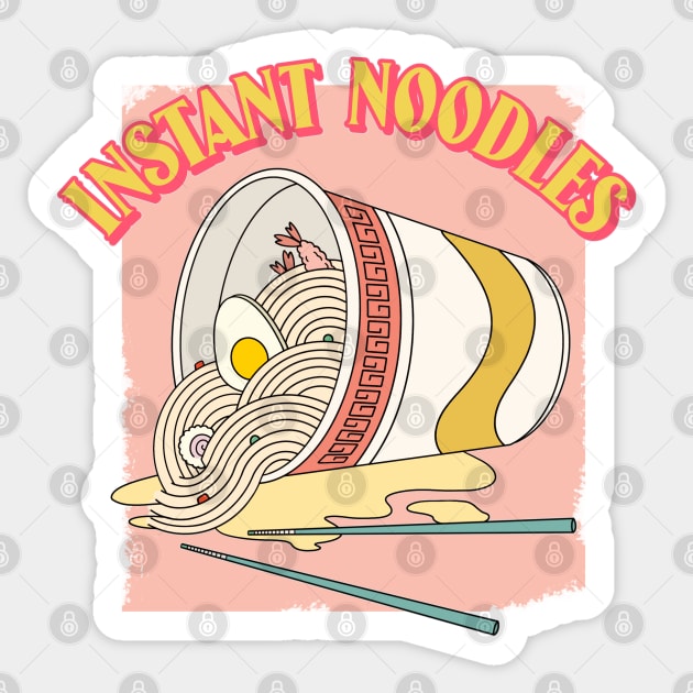 Instant Noodles I love Ramen Love Cute Kawaii ramen Instant ramen cute kawaii bowl of ramen Sticker by BoogieCreates